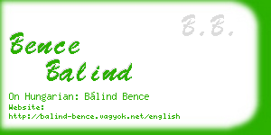 bence balind business card